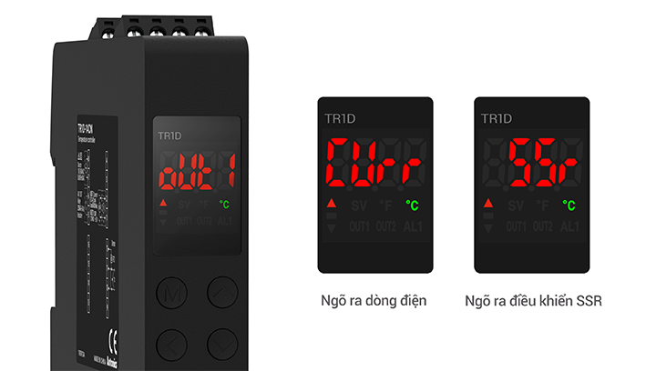 Có thể chuyển đổi giữa ngõ ra dòng điện và ngõ ra điều khiển SSR TR1D