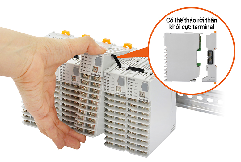 Có thể tháo rời thân khỏi cực terminal TMH