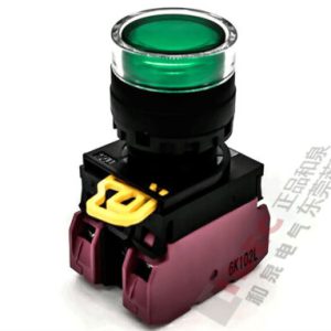 YW1L-MF2E02QM3G IDEC Nút nhấn nhả 230 240V LED màu xanh 2NC