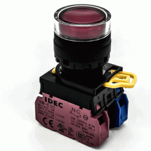 YW1L-MF2E11Q4R IDEC Nút nhấn nhả 24V LED màu đỏ 1NO-1NC