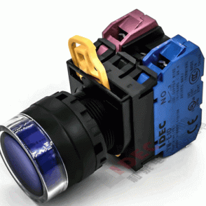 YW1L-MF2E11QHS IDEC Nút nhấn nhả 110V LED màu xanh 1NO-1NC