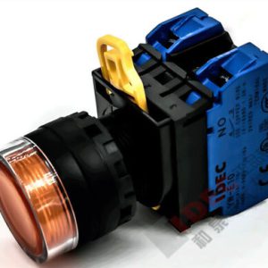 YW1L-MF2E20QHA IDEC Nút nhấn nhả 110V LED màu cam 2NO