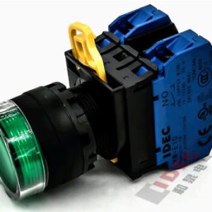 YW1L-MF2E20QHG IDEC Nút nhấn nhả 110V LED màu xanh 2NO