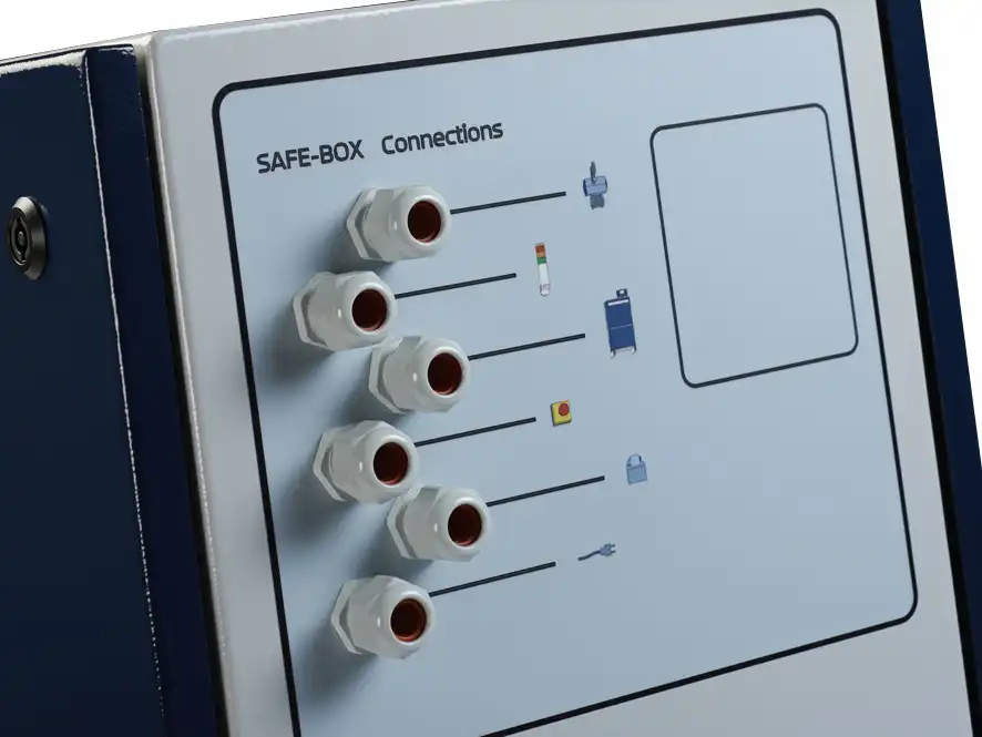 Giám sát khí an toàn
SAFE-BOX được thiết kế để đảm bảo vận hành an toàn trong quá trình nạp ga cho máy điều hòa không khí và tủ lạnh trên dây chuyền sản xuất sử dụng môi chất lạnh phân loại A2L.
SAFE-BOX được thiết kế để đảm bảo vận hành an toàn trong quá trình nạp ga cho máy điều hòa không khí và tủ lạnh trên dây chuyền sản xuất sử dụng môi chất lạnh phân loại A2L.
SAFE-BOX is designed to ensure safe operation during gas filling of air conditioners and refrigerators on production lines using A2L grade refrigerants.
SAFE-BOX được thiết kế để đảm bảo vận hành an toàn trong quá trình nạp ga cho máy điều hòa không khí và tủ lạnh trên dây chuyền sản xuất có sử dụng môi chất làm lạnh được phân loại A2L.
SAFE-BOX is designed to ensure safe operation during gas filling of air conditioners and refrigerators on production lines using A2L classified refrigerants.
 Với thiết kế công nghiệp chắc chắn và chắc chắn, SAFE-BOX là hệ thống lý tưởng để sử dụng trong thiết lập dây chuyền sản xuất mới hoặc khi chuyển đổi từ chất làm lạnh không bắt lửa sang chất làm lạnh dễ cháy trong một hệ thống hiện có.

SAFE-BOX bao gồm một cảm biến khí phát hiện rò rỉ có thể xảy ra. Cảm biến khí đi kèm với hai mức báo động được lập trình sẵn tuân thủ các tiêu chuẩn EN. Nó bao gồm một quạt tạo luồng thông gió và một cảm biến phát hiện rằng có đủ luồng thông gió trong toàn bộ hệ thống.

SAFE-BOX kết nối với bất kỳ trạm sạc AGRAMKOW nào được thiết kế để sử dụng với chất làm lạnh dễ cháy.