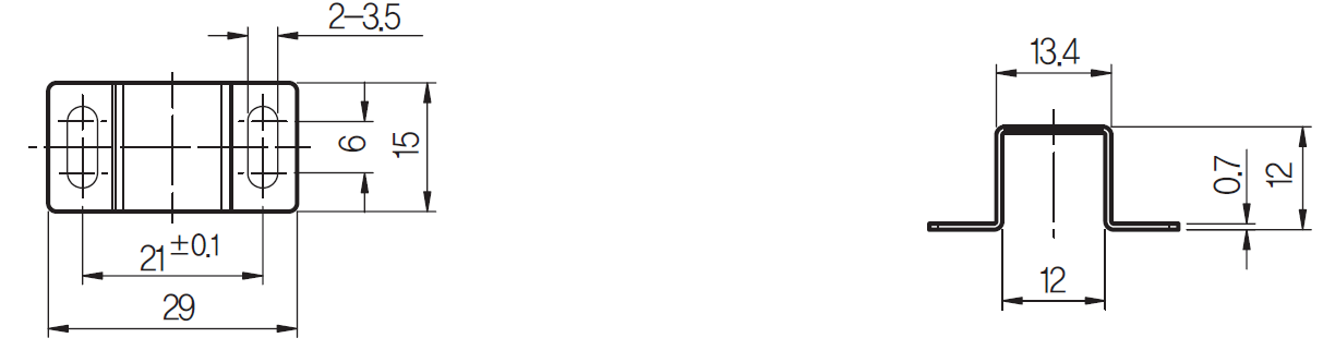 Cảm biến tiệm cận vuông 2 dây DC UP12S-4T 4 Kích thước và mặt cắt Cảm biến tiệm cận vuông 2 dây DC UP12S