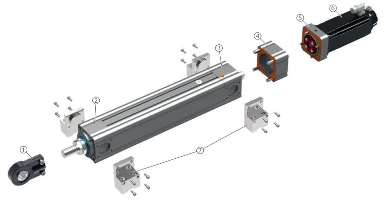 EMA-100 Ewellix Schaeffler xi lanh điện cấu tạo